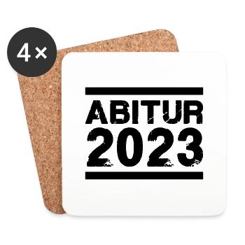 abitur 2023 - Untersetzer (4er-Set) - Weiß - Vorne