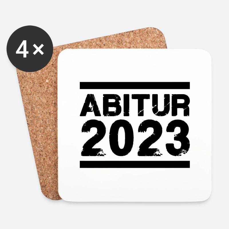abitur 2023 - Untersetzer (4er-Set) - Weiß