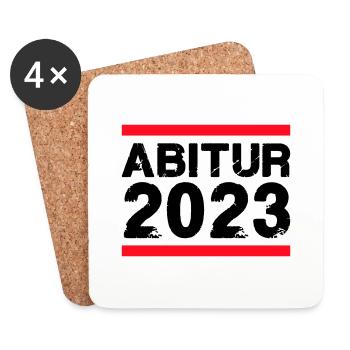 Abitur 2023 - Untersetzer (4er-Set) - Weiß - Vorne