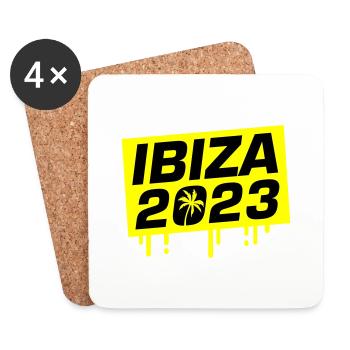 Ibiza 2023 - Coasters (set of 4) - white - Front