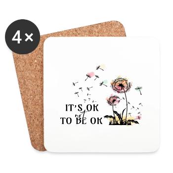It´s ok not to be ok - Untersetzer (4er-Set) - Weiß - Vorne