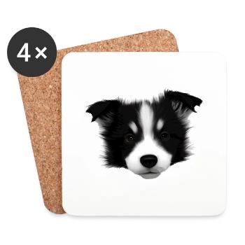 Border Collie Dog Lovers Dog Owners Dogs - Coasters (set of 4) - white - Front