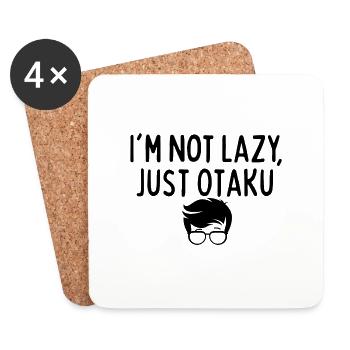 Lustiger Otaku - Untersetzer (4er-Set) - Weiß - Vorne