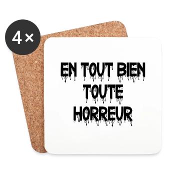 en tout bien toute horreur - Dessous de verre (lot de 4) - blanc - Devant