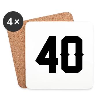 40 - Dessous de verre (lot de 4) - blanc - Devant