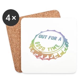 out for a good time - Untersetzer (4er-Set) - Weiß - Vorne