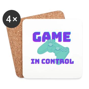 GAME in Control - Dessous de verre (lot de 4) - blanc - Devant