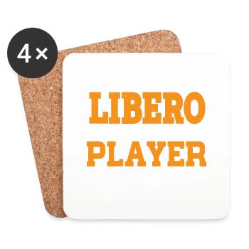 Libero, le joueur le plus fou de l’équipe 3 - Dessous de verre (lot de 4) - blanc - Devant