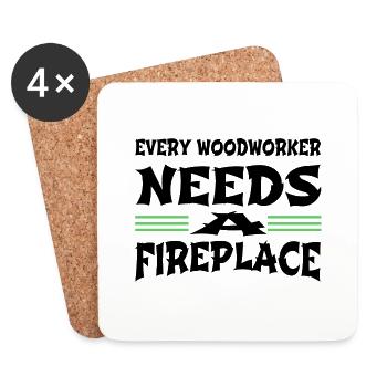 quote mason geek apprentice funny quote humor - Untersetzer (4er-Set) - Weiß - Vorne