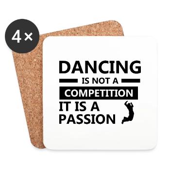 Danse Musique de danse - Dessous de verre (lot de 4) - blanc - Devant