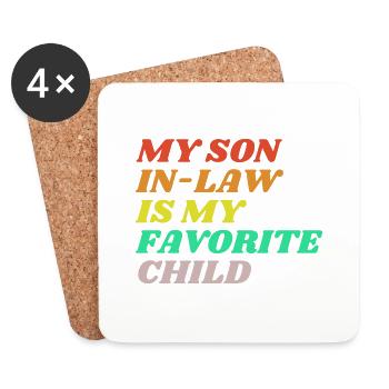 My son in law - Coasters (set of 4) - white - Front