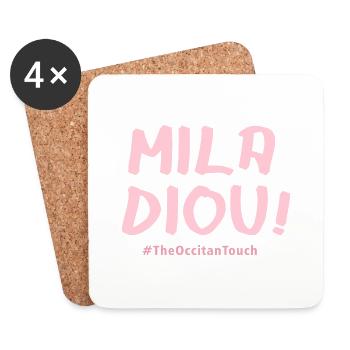 Mila diou !! - Dessous de verre (lot de 4) - blanc - Devant