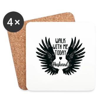 Walk With Me Today Husband - Coasters (set of 4) - white - Front