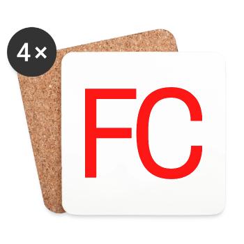 FC - Untersetzer (4er-Set) - Weiß - Vorne
