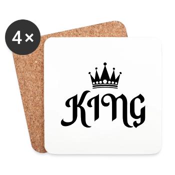king 01 - Coasters (set of 4) - white - Front