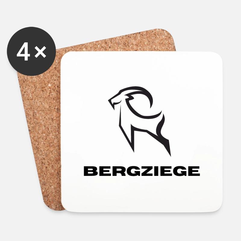 BERGZIEGE - Untersetzer (4er-Set) - Weiß