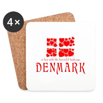 Danemark Danemark - Dessous de verre (lot de 4) - blanc - Devant