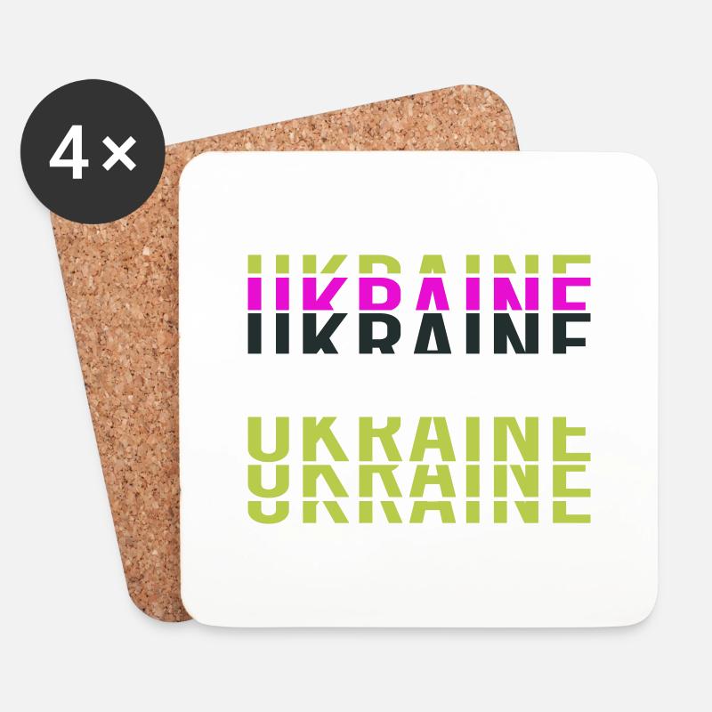 Valeewear - Ukraine - Untersetzer (4er-Set) - Weiß