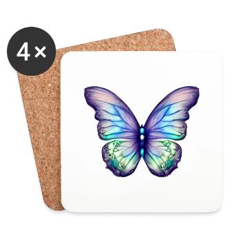 Schmetterling Insekt Falter Tier - Untersetzer (4er-Set) - Weiß - Vorne