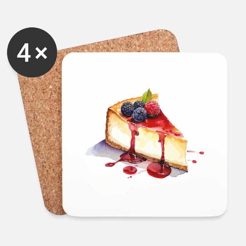 käsekuchen - Untersetzer (4er-Set) - Weiß