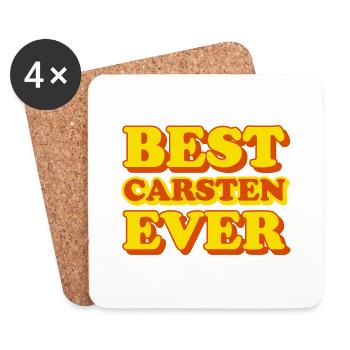 Carsten Vorname Lustiges Geschenk - Untersetzer (4er-Set) - Weiß - Vorne