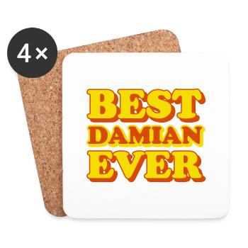 Damian Vorname lustiges Geschenk - Untersetzer (4er-Set) - Weiß - Vorne