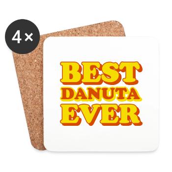 Danuta Prénom Cadeau Drôle - Dessous de verre (lot de 4) - blanc - Devant