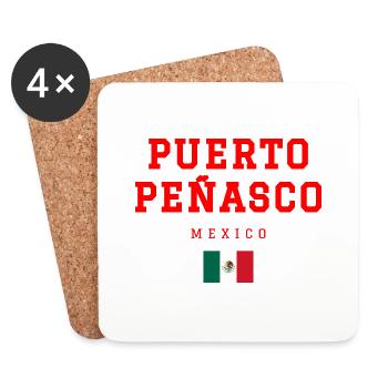 Puerto Penasco Mexiko - Untersetzer (4er-Set) - Weiß - Vorne
