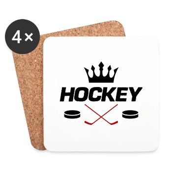 hockey - Dessous de verre (lot de 4) - blanc - Devant