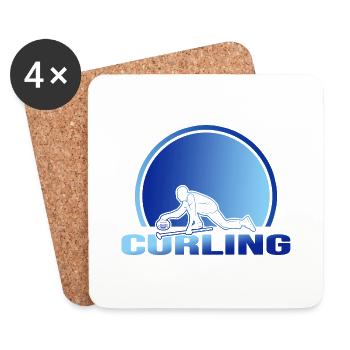 Curling Curling - Coasters (set of 4) - white - Front