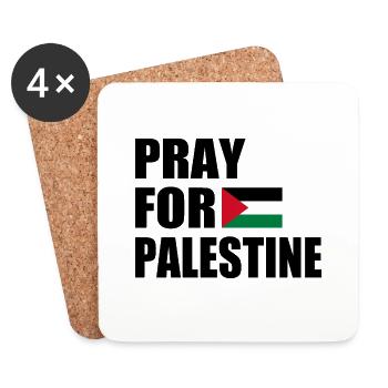 Pray for palestine - Untersetzer (4er-Set) - Weiß - Vorne