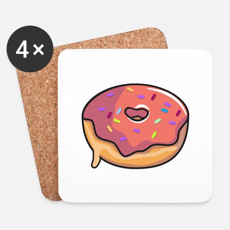 Donut - Untersetzer (4er-Set) - Weiß