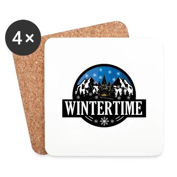 Wintertime - Untersetzer (4er-Set) - Weiß - Vorne