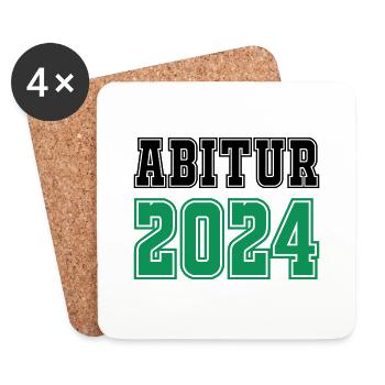 abitur 2024 - Untersetzer (4er-Set) - Weiß - Vorne