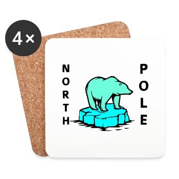 eisbär north pole - Untersetzer (4er-Set) - Weiß - Vorne