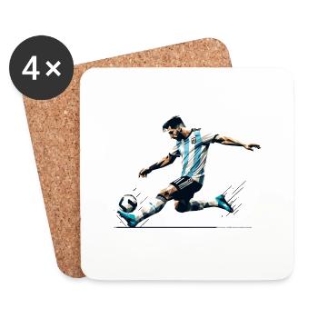 Soccer Argentina - Coasters (set of 4) - white - Front