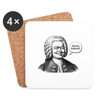Johann Sebastian Bach - Untersetzer (4er-Set) - Weiß - Vorne