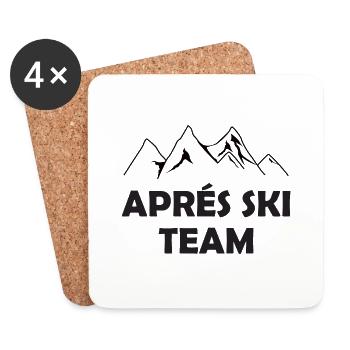 Apres Ski Team - Untersetzer (4er-Set) - Weiß - Vorne