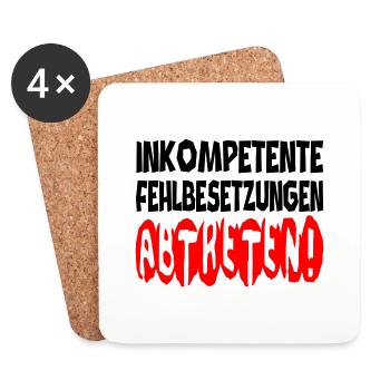 Abtreten - Untersetzer (4er-Set) - Weiß - Vorne