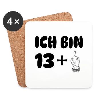 ich bin 14 - Untersetzer (4er-Set) - Weiß - Vorne