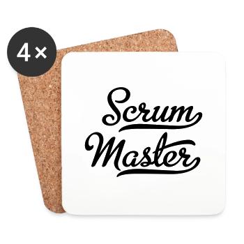 Scrum Master - Dessous de verre (lot de 4) - blanc - Devant