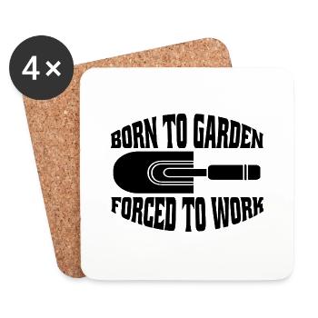 Garten Hobbygärtner Gärtner Gärtnerei Gartenarbeit - Untersetzer (4er-Set) - Weiß - Vorne