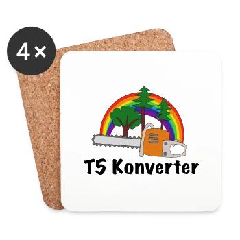 Geocache Konverter - Untersetzer (4er-Set) - Weiß - Vorne