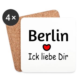 Berlin I love you - Coasters (set of 4) - white - Front