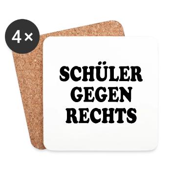 schüler gegen rechts - Untersetzer (4er-Set) - Weiß - Vorne