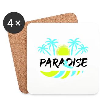 surf paradise - Untersetzer (4er-Set) - Weiß - Vorne