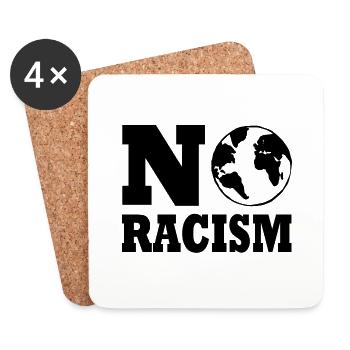 No racism - Untersetzer (4er-Set) - Weiß - Vorne