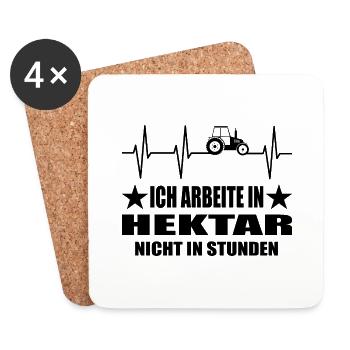 Traktor - Untersetzer (4er-Set) - Weiß - Vorne