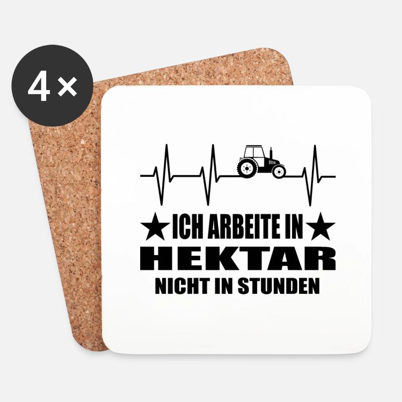 Traktor - Untersetzer (4er-Set) - Weiß