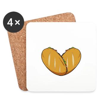 Vietnam Viet Banh Mi pain vietnamien I cadeau - Dessous de verre (lot de 4) - blanc - Devant